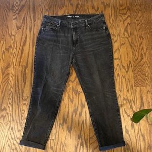 Old Navy black mid rise boyfriend jeans